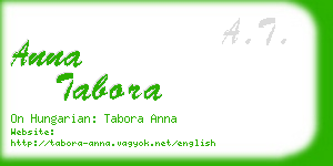 anna tabora business card